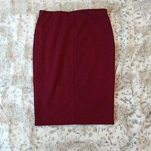 Burgundy business dress skirt
